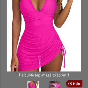Vibrant Pink Women's Swim Dress
